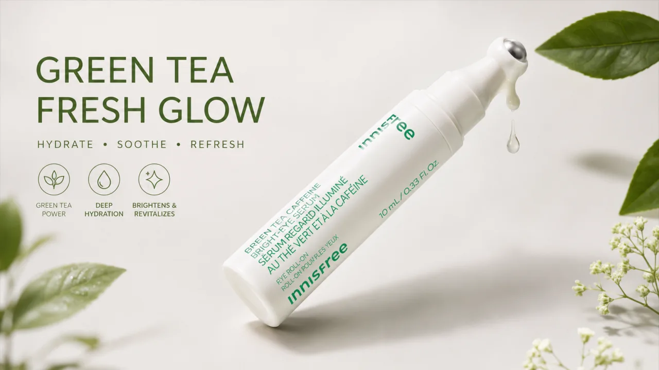 Discover Innisfree Green Tea Caffeine Depuffing Eye Serum